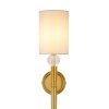 Lampa ścienna kinkiet metalowy złoty elegancki klasyczny minimalistyczny biały klosz DAMA ST-8436 AGB-CE GOLD Step Into Design